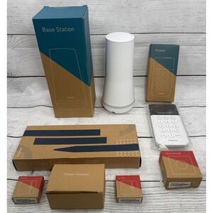 SimpliSafe Home Security System Base Station SSBS3 Keypad Sensors Bundle White